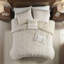 Ensemble d'édredon en fil de coton 3 pièces pour lit double / grand