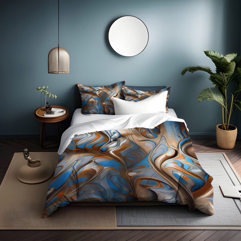 Abstract Duvet Cover, King Duvet Cover + 2 King Shams