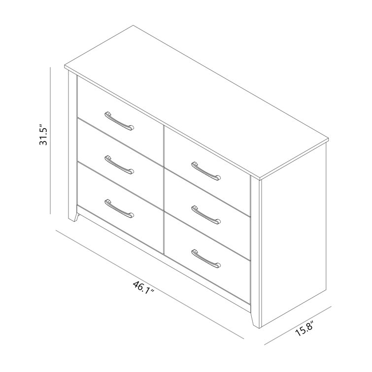 Walter 6 Drawers Double Dresser