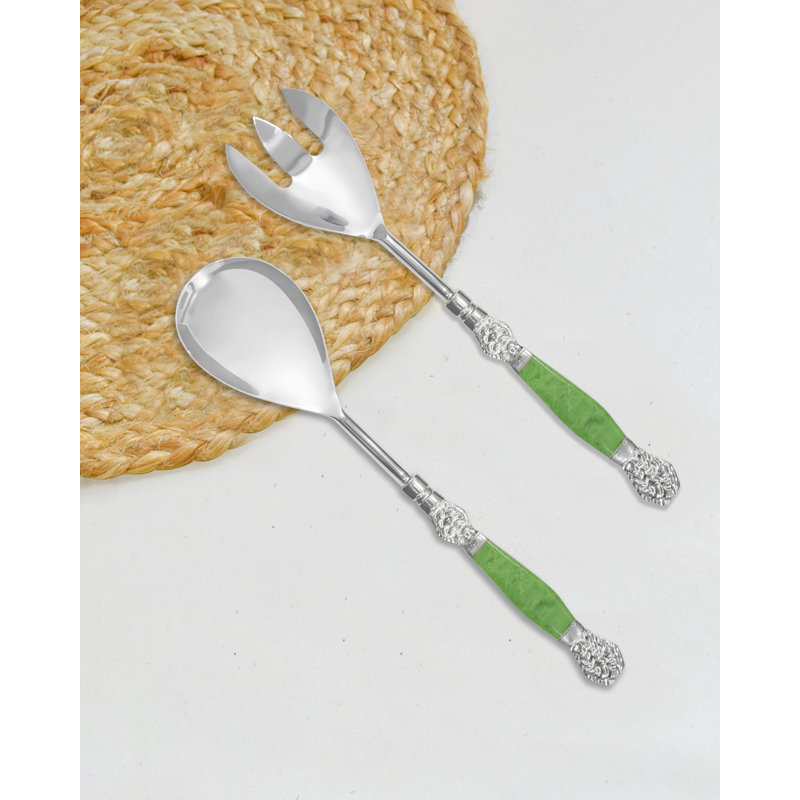 Davinder Stainless Steel Salad Servers
