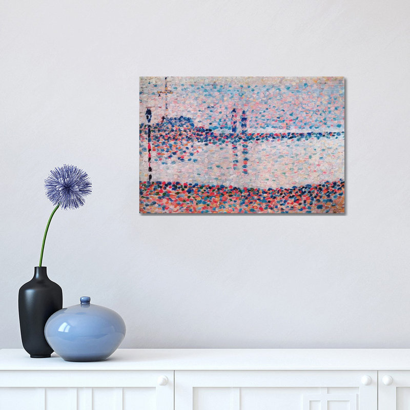 Study For The Channel At Gravelines by Georges Seurat - Wrapped Canvas Print