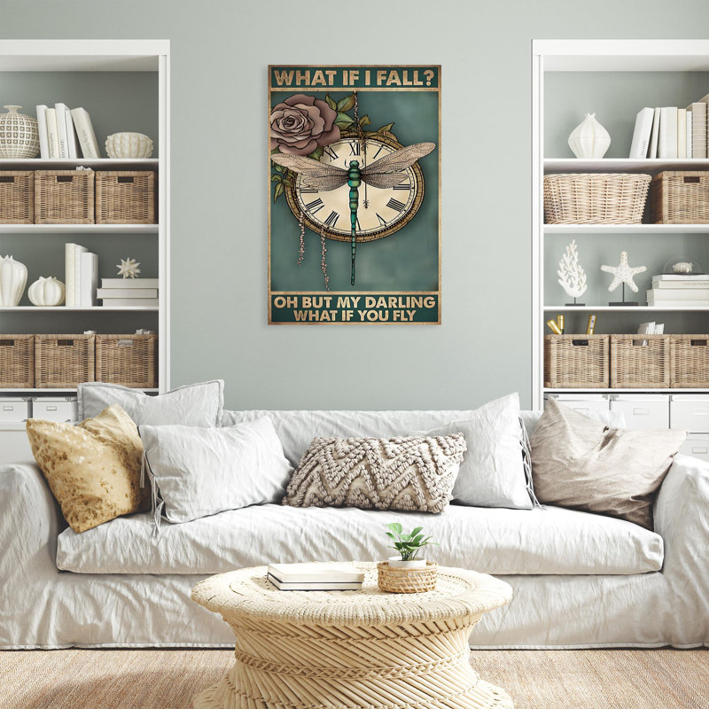 «Dagonfly What If You Fly», impression rectangulaire sur toile 1 pièce «Dagonfly What If You Fly»