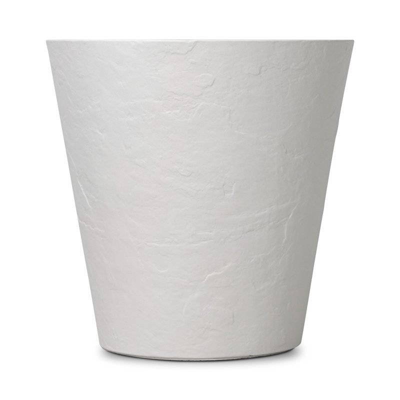 Jardinière Sighwarth - Béton blanc texturé, H 22 po x l 22 po x P 22 po