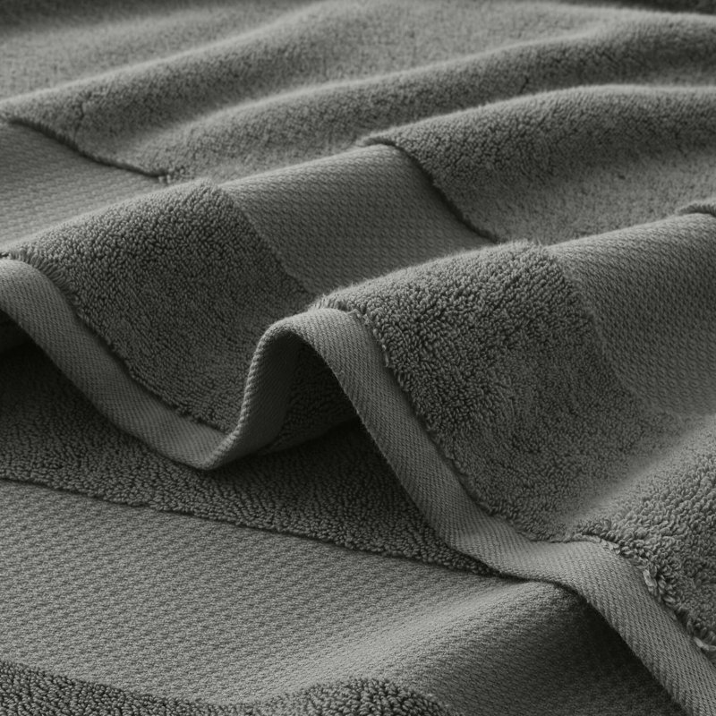 Ensemble de 6 serviettes de toilette surdimensionnées en coton 100 % charbon de bois turc, séchage rapide et ultra-absorbantes