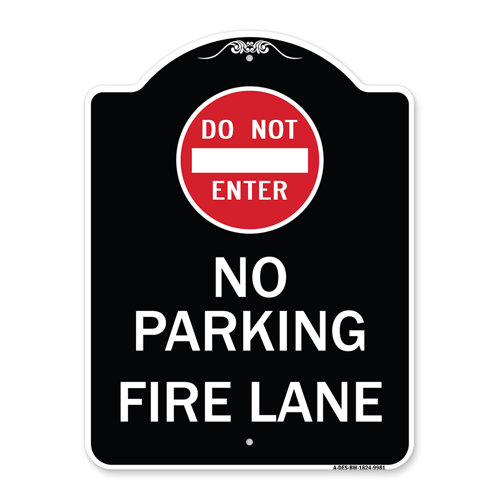 Signmission Designer Series Sign - Do Not Enter, No Parking, Fire Lane ...