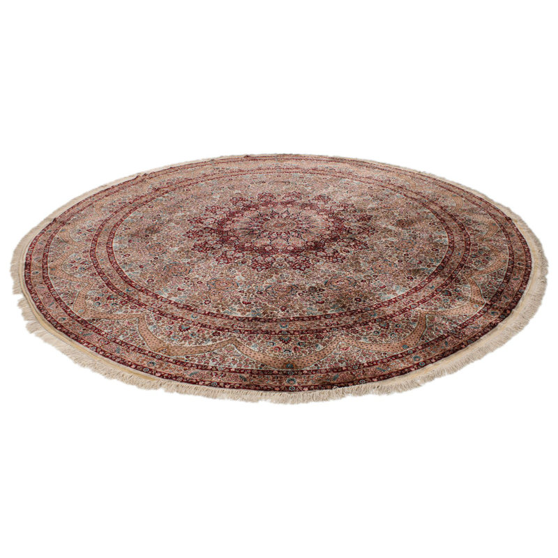 Tapis turc rose et multicolore 10 x 10