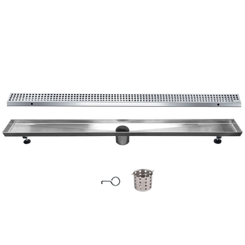 Brisbane River  47 Inch Long Stainless Steel  Linear Floor Shower Drain
