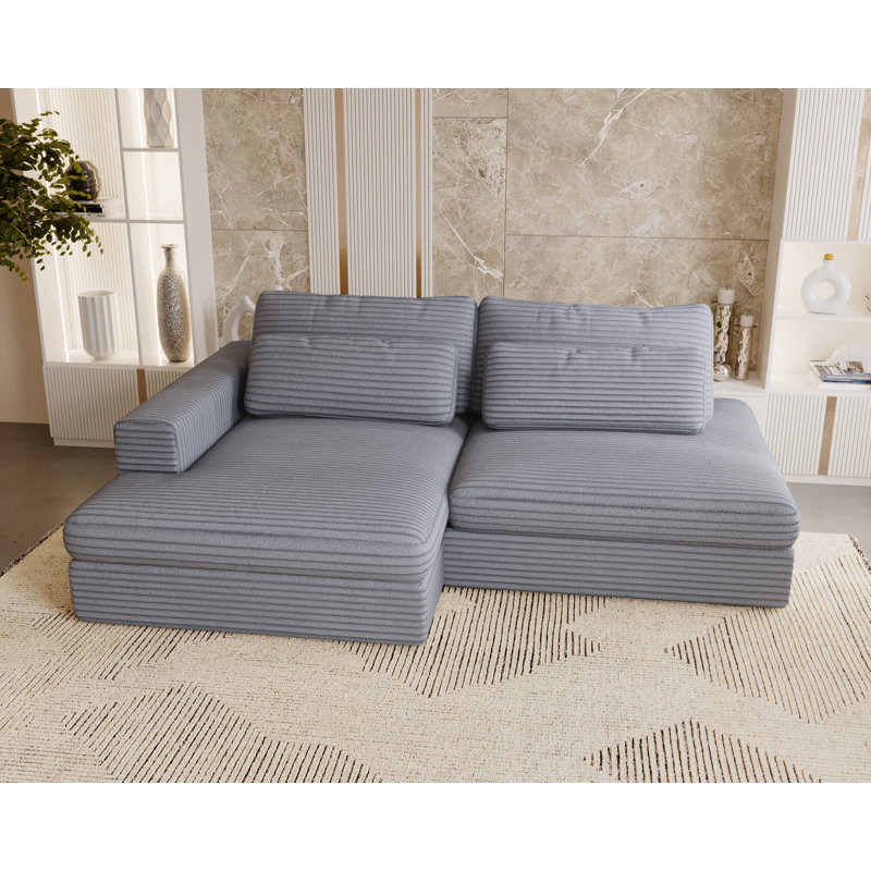 Teirra 2 Seater Sofa Bed, Grey, Right Hand Facing