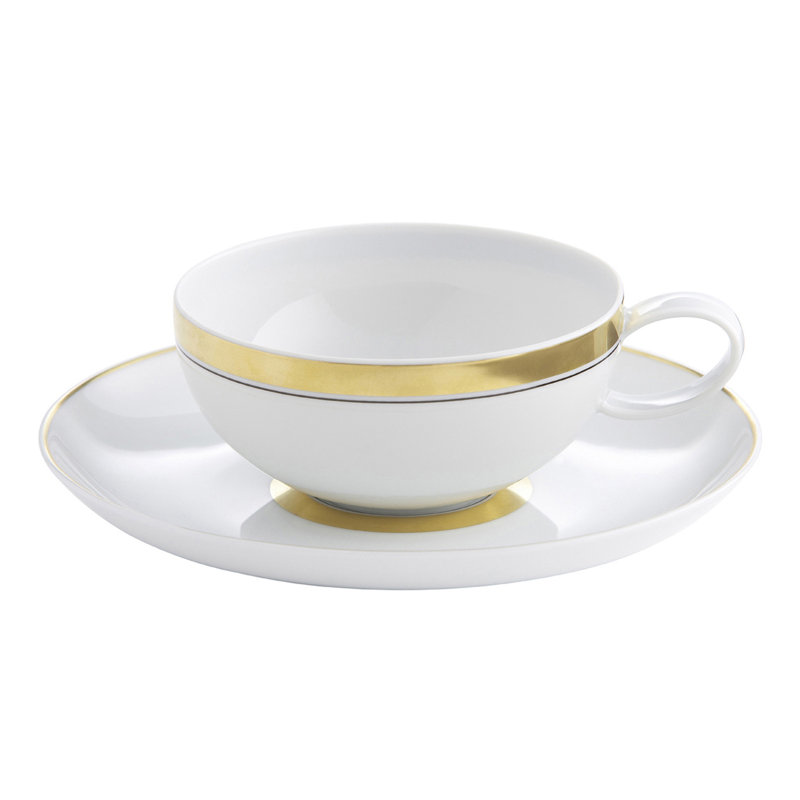 Domo Gold Porcelain Teacup, Gold