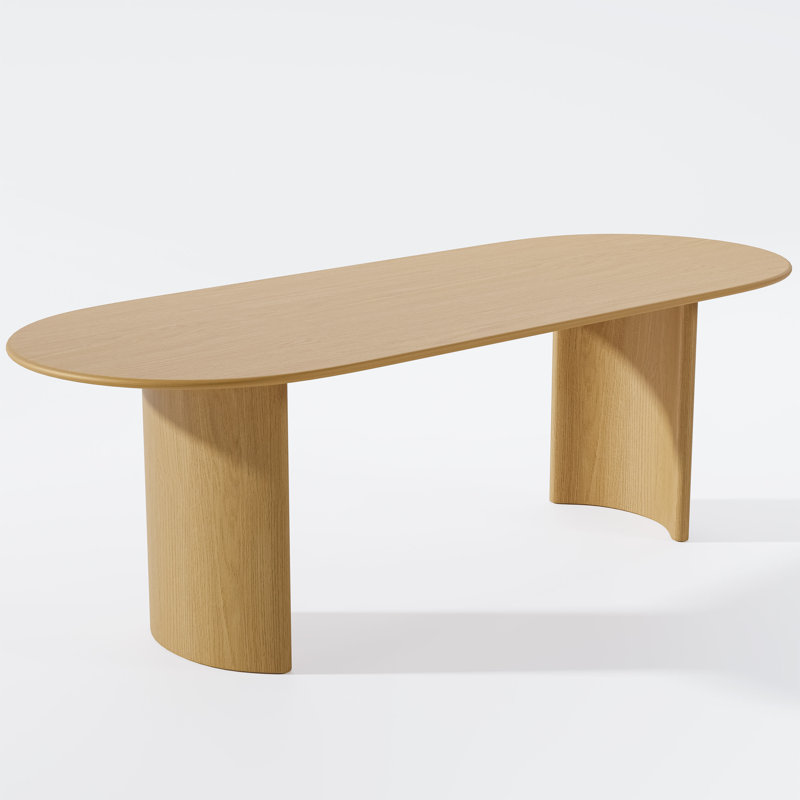 Tables de cuisine ovales en chêne avec 2 chaises de salle à manger Fermin, H 30 po x l 79 po x P 33 po