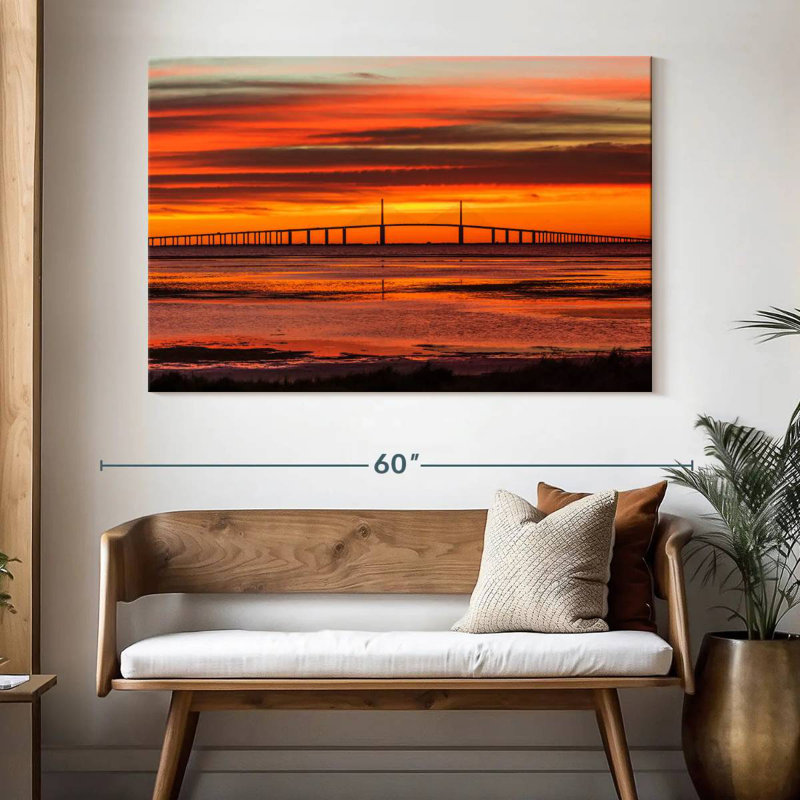 Lilie Sunshine Skyway Bridge Sunrise, H 34 po x l 51 po