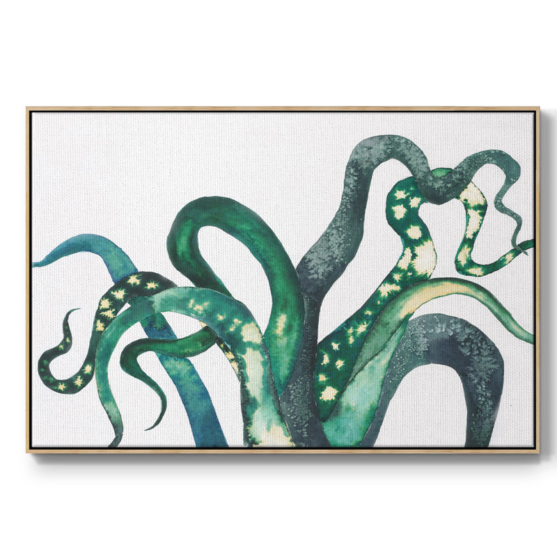 Octo Legs - Reproduction de photo sur toile, H 25 po x l 17 po x P 2 po, Bois naturel