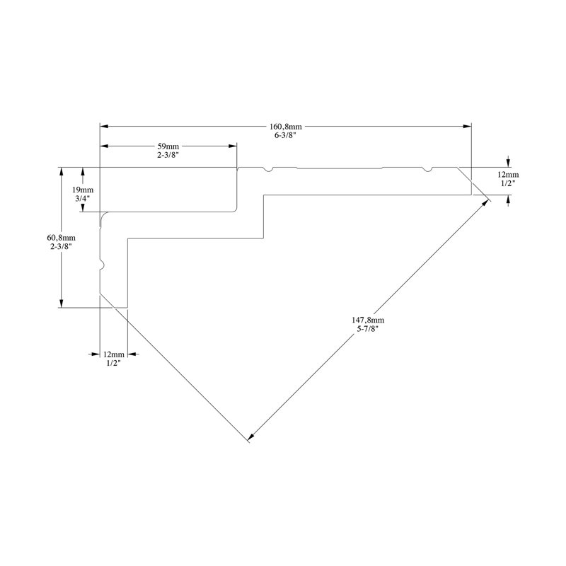 6-1/4 in x 2-3/8 in x 78-3/4 in Primed White Polyurethane Crown Moulding Set