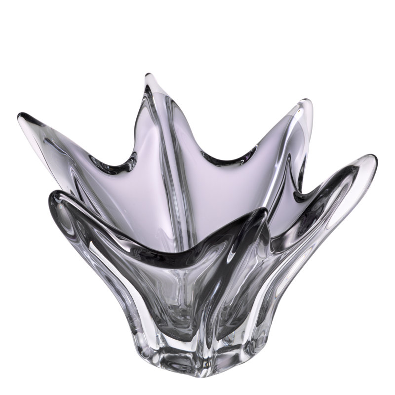 Sutter Handmade Glass Decorative Bowl, Gray