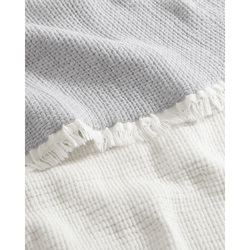 Muslin Cotton Quilt, Queen Quilt, Fog