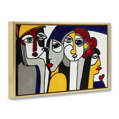Cadre flottant Portrait de teintes primaires, design par Ruth Fromstein