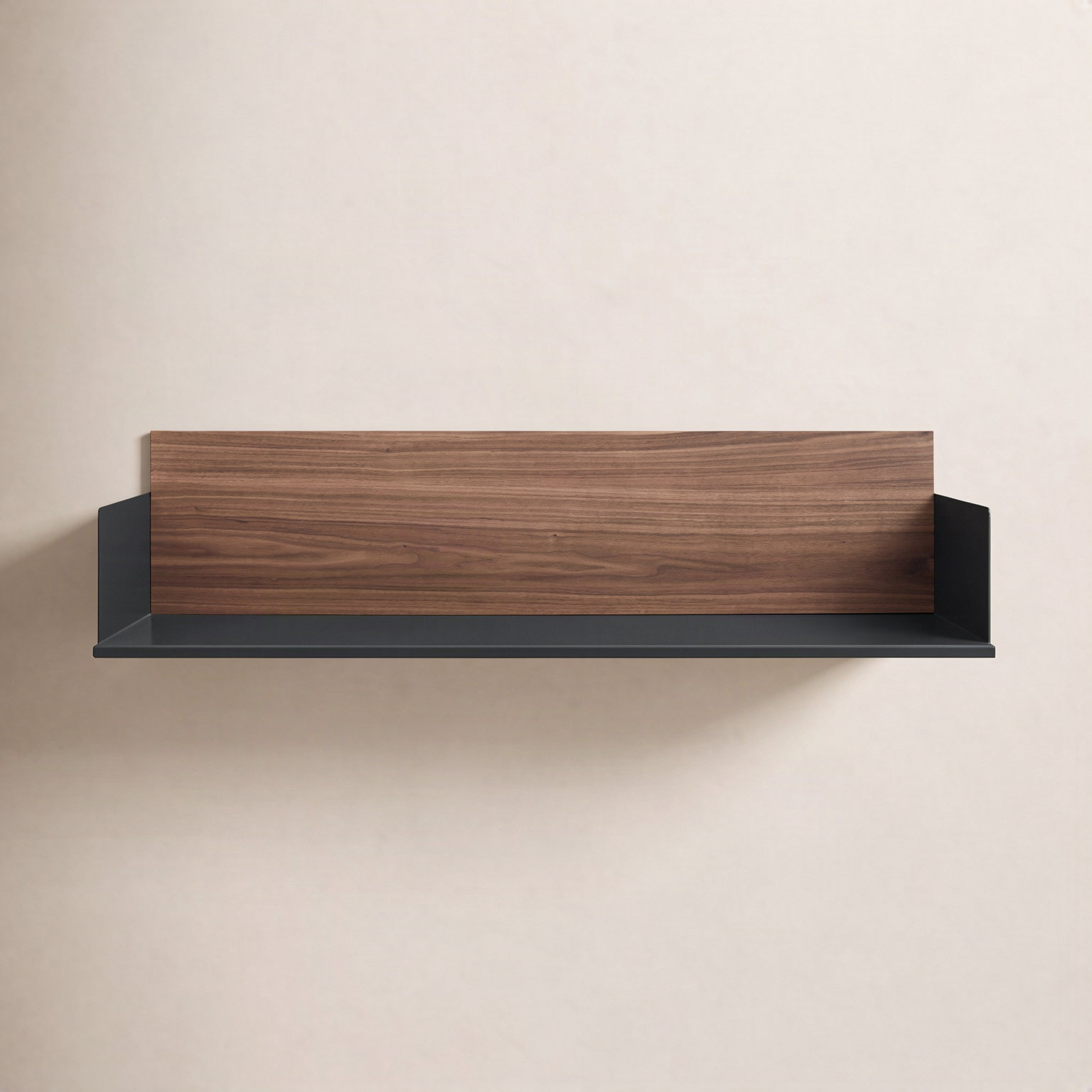 Wonder 38" Accent Shelf, Walnut/Oblivion