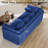 87"  Modern Velvet Sofa with Gold Metal Accent Arms High Back Deep Seat -1647491133-1647401630