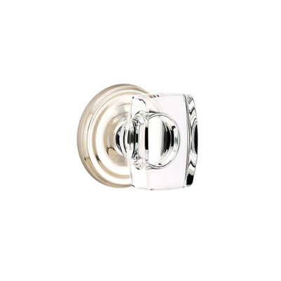 Emtek Dummy Knobset w/ Regular Rosette and Windsor Glass Knob