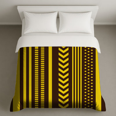 Yellow Brown Stripes Duvet Covers