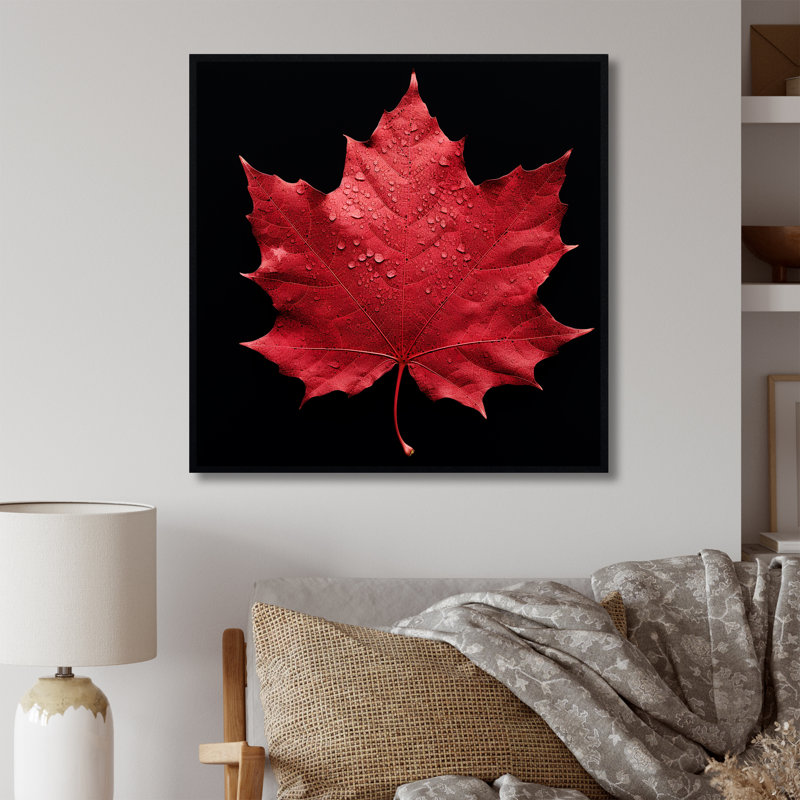 Red Leaves Red Ruby I, H 24 po x l 24 po x P 1 po, Toile tendue