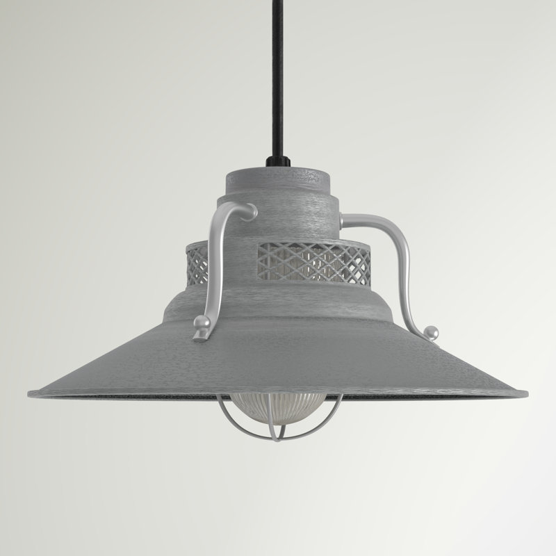 Fitzhugh 1 - Light Single Pendant, 9.5" H x 14" W, Galvanized