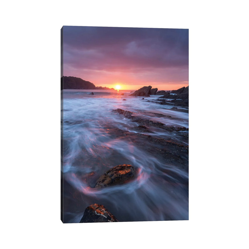 Sunset Seascape by Adam Burton - Wrapped Canvas Gallery-Wrapped Canvas Giclée, 20.32 cm H x 30.48 cm W