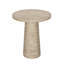 Table d'appoint ronde 22 pi x 22 po x 25,5 po en ciment crème avec base piédestal-864586190