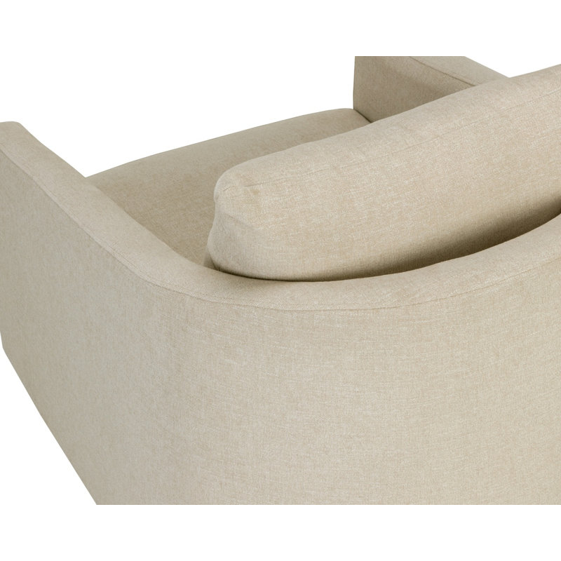 Armchair, Cream Polyester