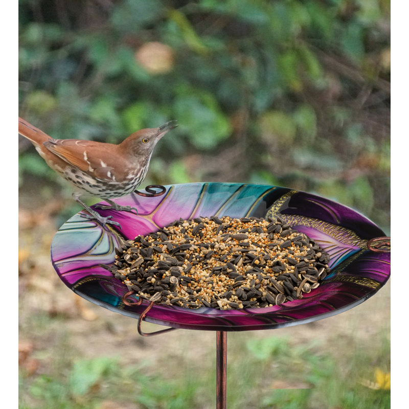 Birdbath/Feeder Stake - Swirl Purple