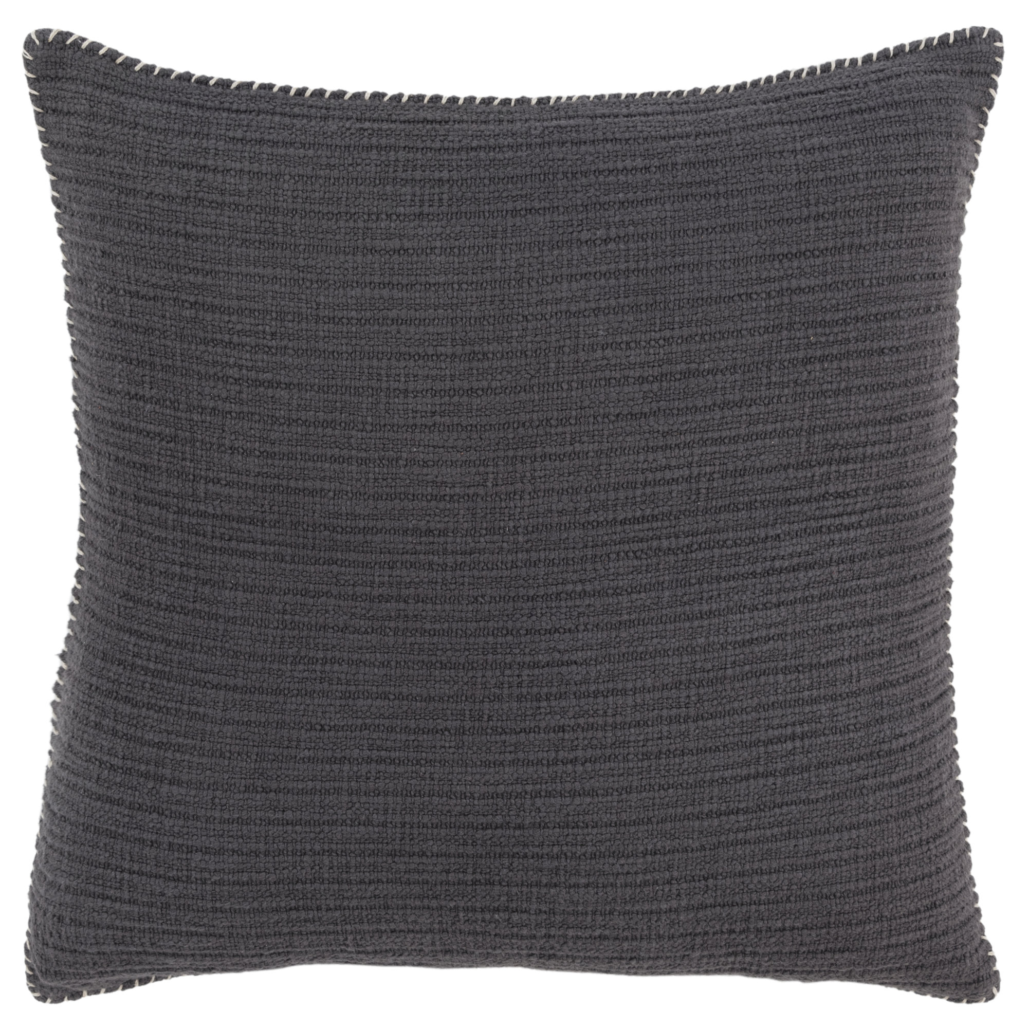 Cotton Throw Pillow, Charcoal Gray