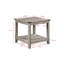Table rustique de style rustique brun-brun pour le salon: table basse rectangulaire et 2 tables de bout carrées Pièce: po