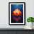 Lotus Flower Constructivism No.4 - Single Picture Frame Print on Wood-964871068-964871069