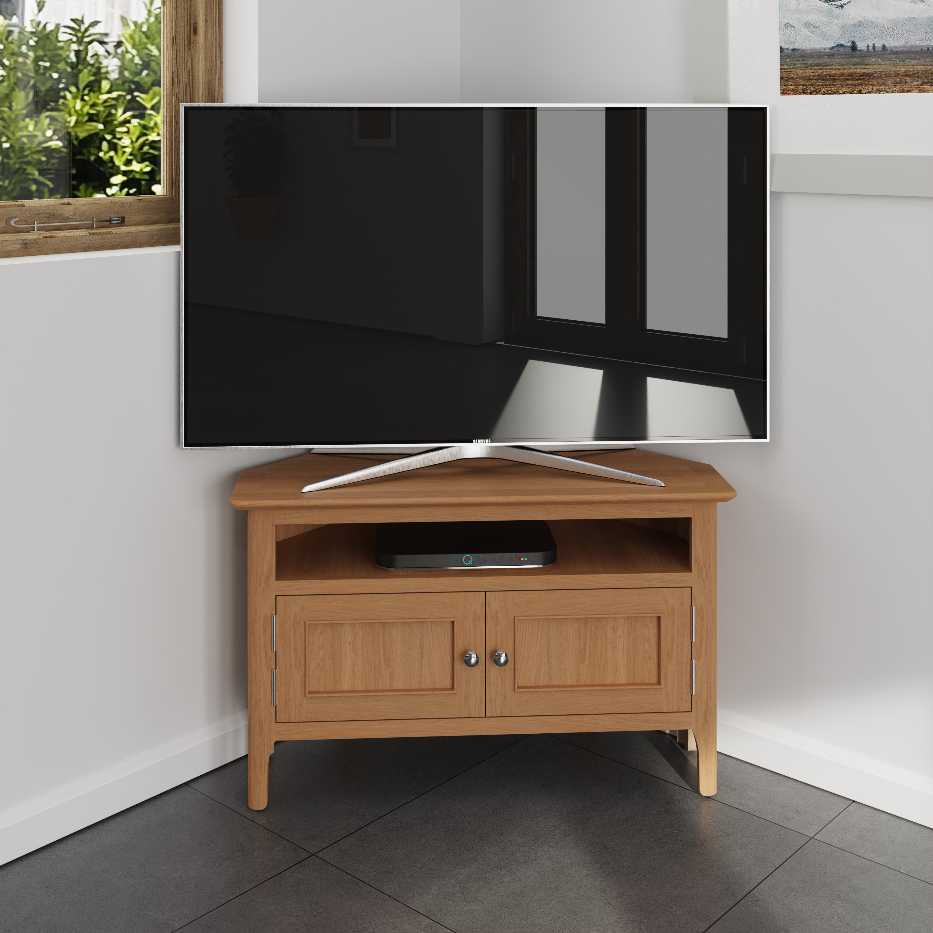 Scandinavian corner store tv unit