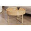 Table basse ronde en bois 24 po avec rangement et pieds en métal -326389851