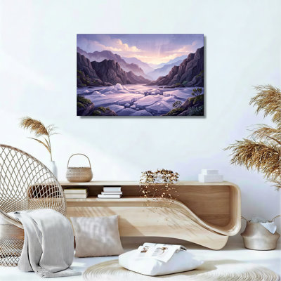 Ensemble de 1 tableau sur toile « Rivière de montagne »