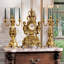 2 Piece Resin Tabletop Candelabra Set