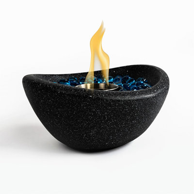 Tabletop Fire Pit, Outdoor & Indoor Fire Pit, Portable Concrete Fire Pit, Personal Ethanol Fireplace, Outdoor Table Top Fire Pit, Mini Fire Pit Smokeless Fire Bowl