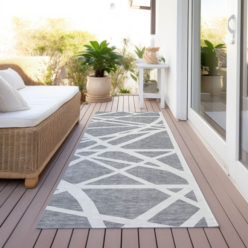 Machine Washable Indoor/Outdoor Chayden ACN1040 Rug, Runner 2'3" x 7'6"