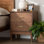 Table de chevet 2 tiroirs Baxton Studio Mandoline Mid-Century