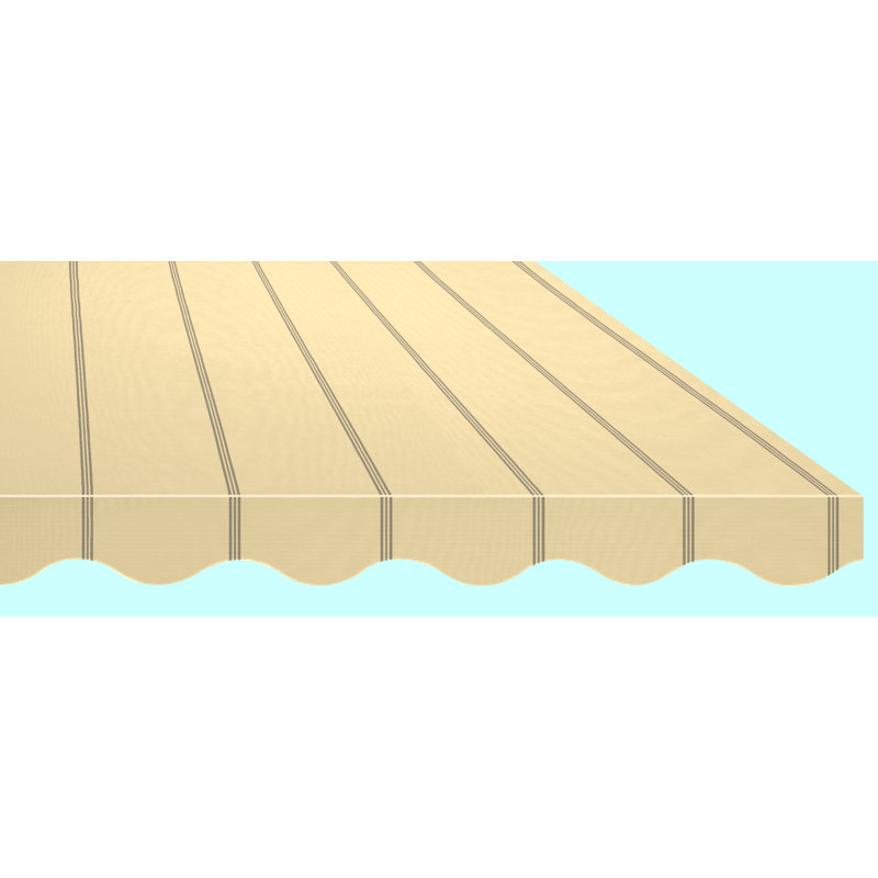SunSetter Manual Woven Acrylic Retractable Soffit Patio Awning, 8" H x 180" W x 122" D, Wheat
