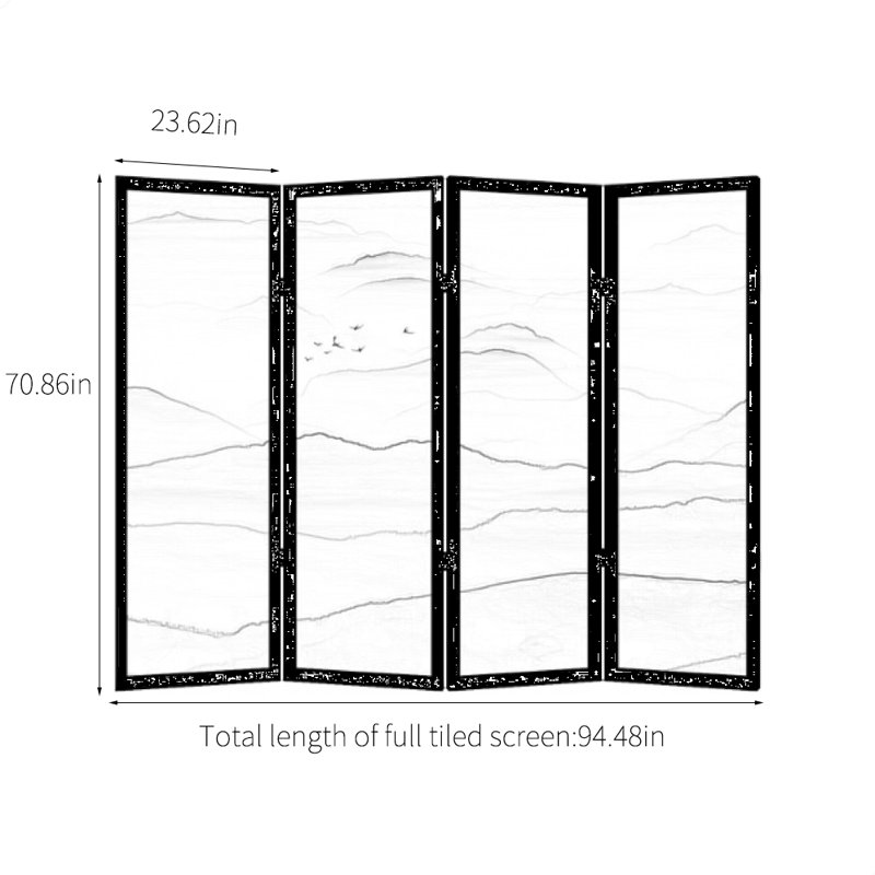 Kharim, H 70,86 po x l 94,48 po x P 1,37 po
