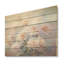 Rose et mauve, art floral sur bois de pin naturel-101405670