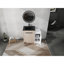 De meuble-lavabo autoportant en céramique noire avec armoire de rangement à fermeture en douceur