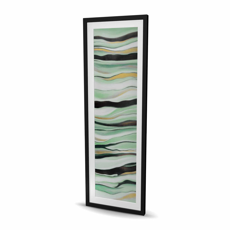 Mint Mood - Abstract Illustrative Framed Matted Print Decor