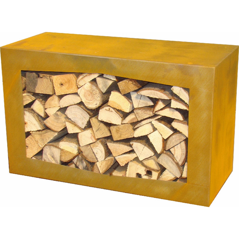 Yorktown 80cm W Metal Log Rack, Corten