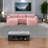 Modern Pink Plush Upholstered Sofas For Home Theater