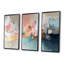"White and Gold Brushstroke", peinture abstraite I - ensemble de reproductions d'art murales abstraites-107213478-107213486