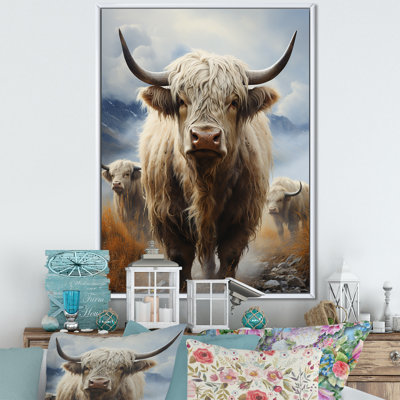 " Yaks Grazing In Mountain "