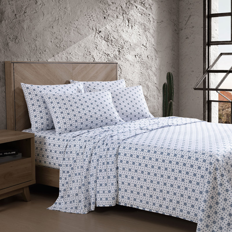 Twin White Plaid Microfiber Sheet Set with Pillowcase